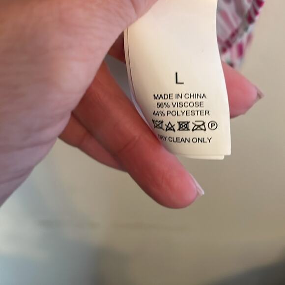 Kate Spade New York Marker Floral Devore Top Pink Size Large - Picture 4 of 9